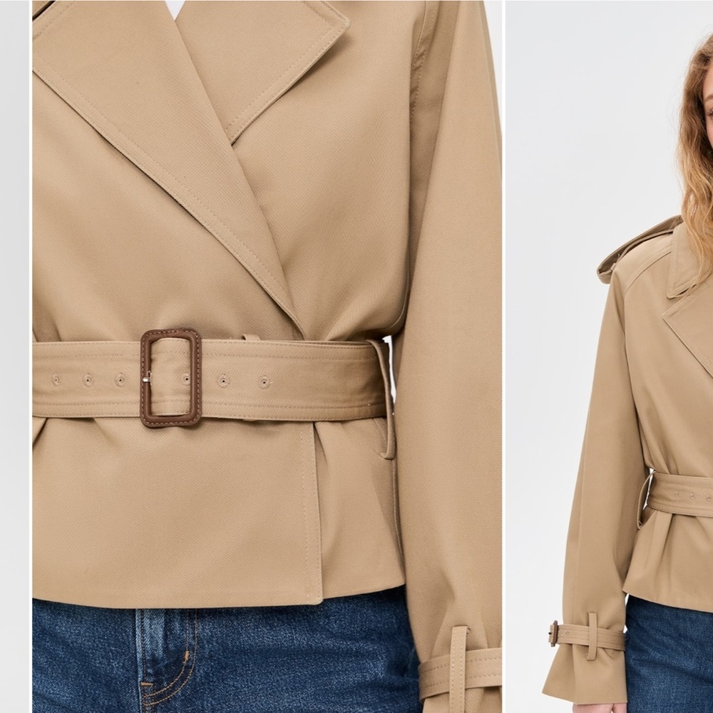 FRAME The Swing Trench Jacket in Desert Tan - Picture 3 of 16